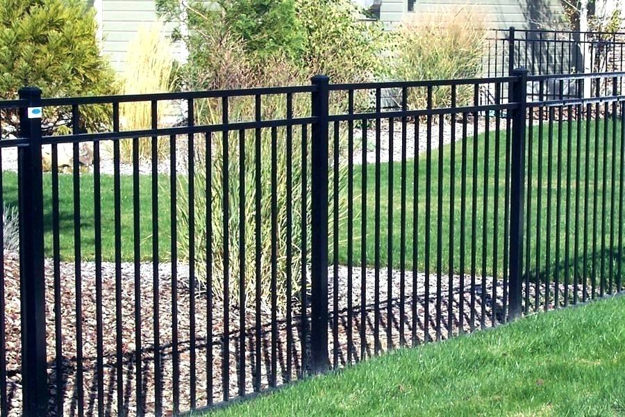 Wrought iron fence installation. This photo was taken in Mesquite, TX.